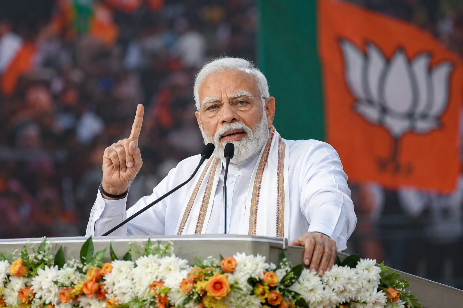 Prime Minister addressing rally while mentioning BJP success in West Bengal