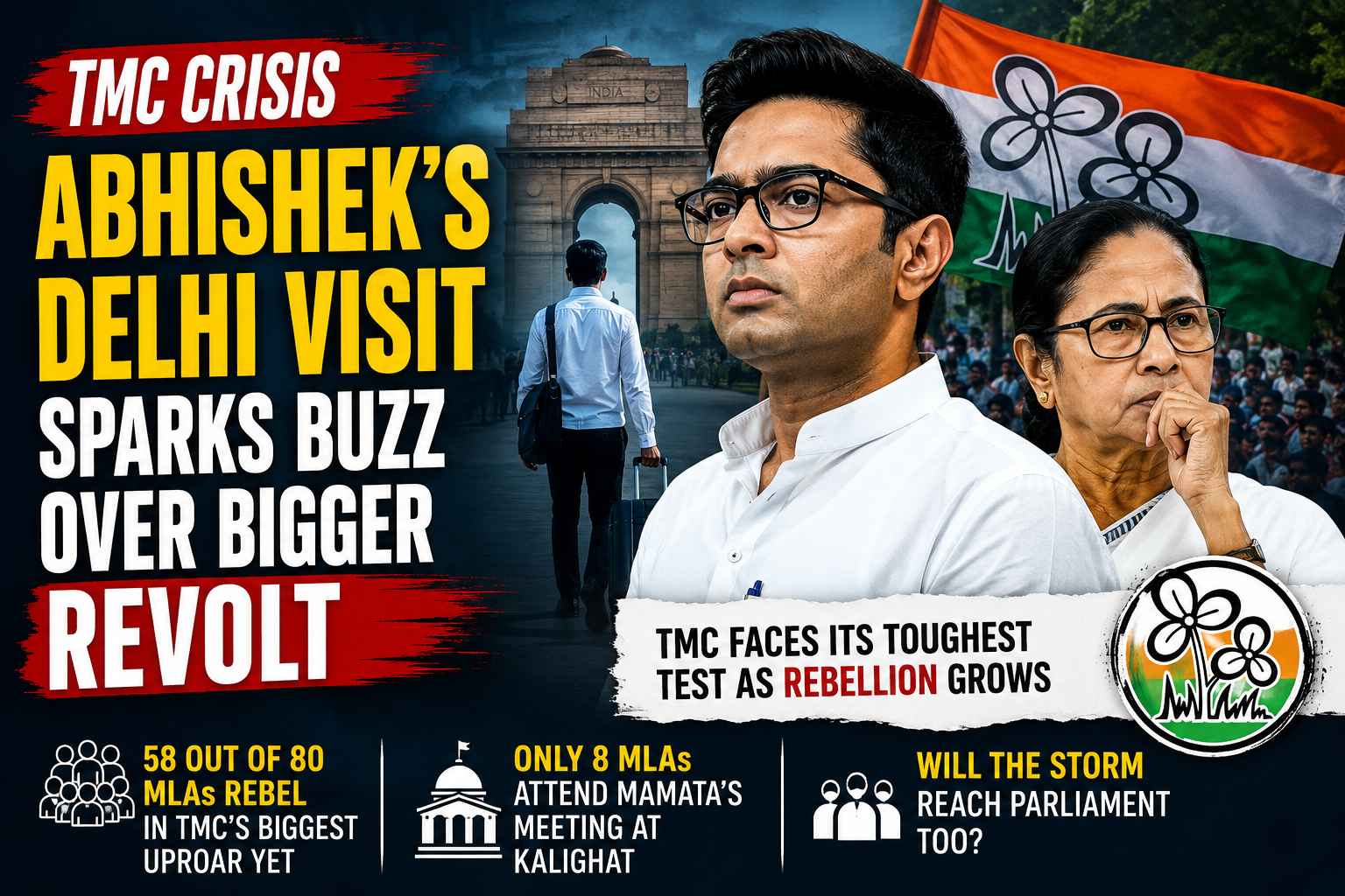 Abhishek Banerjee arrives in Delhi amid TMC crisis
