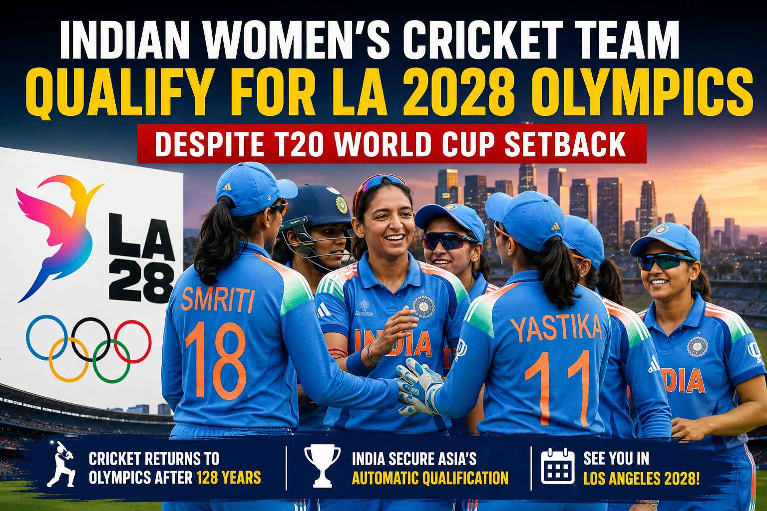 Indian Women's Cricket Team Qualify for LA 2028 Olympics