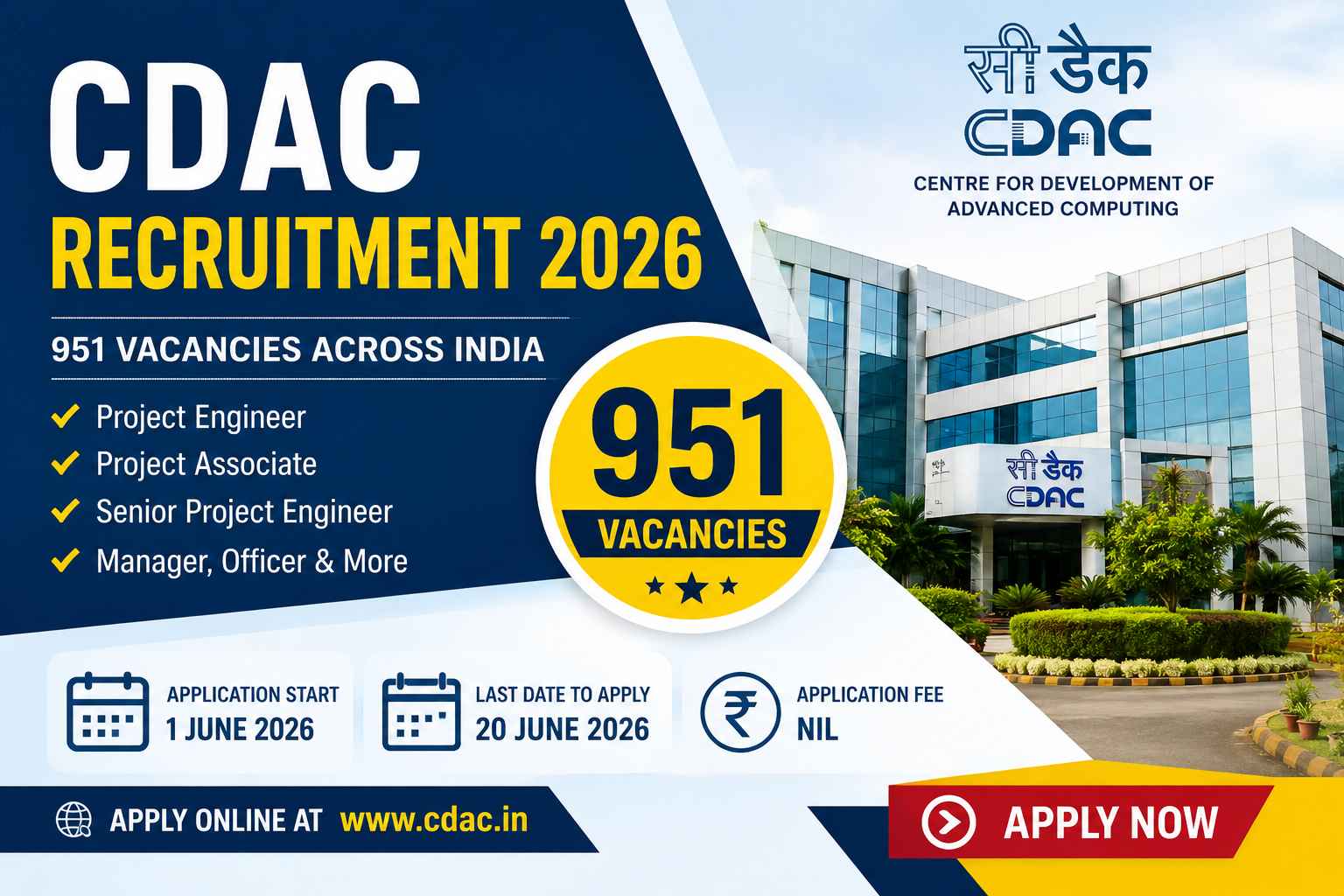 CDAC Recruitment 2026 notification